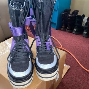 Size 9 Black Purple & White Ugg Boots